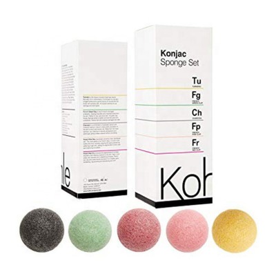 Eco Friendly Organic Natural Konjac Face Sponge With Custom Box Private Label